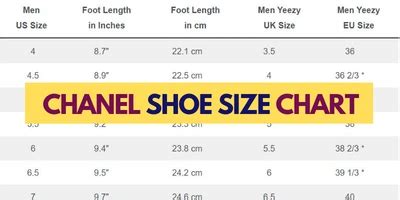 chanel shoe sizes chart|Chanel shoe size conversion.